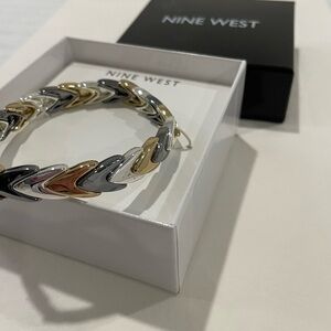 Nine West Mixed Metal Chevron Bracelet
